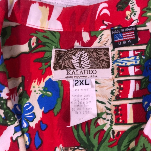 KALAHEO Hawaiian Shirt Christmas Aloha Wear Sz XXL - Picture 3 of 8